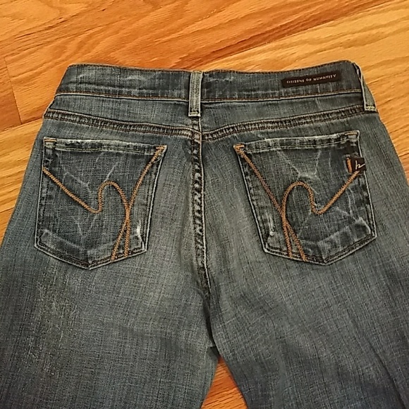 Distressed Citizens of Humanity Blue Jeans - Picture 6 of 7